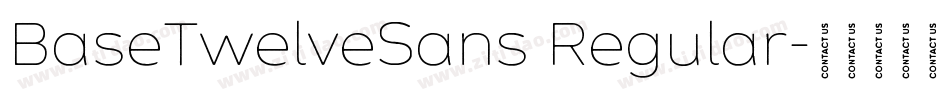 BaseTwelveSans Regular字体转换